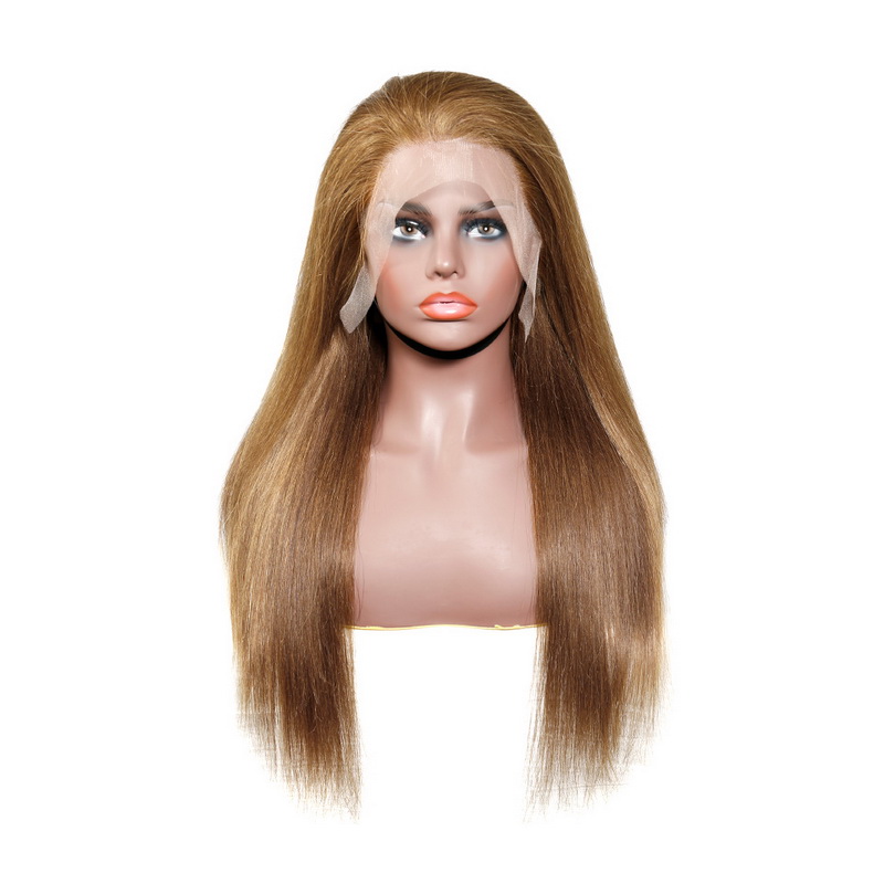 Stema #6 Brown 13x4 Transparent Lace Frontal Straight Wig
